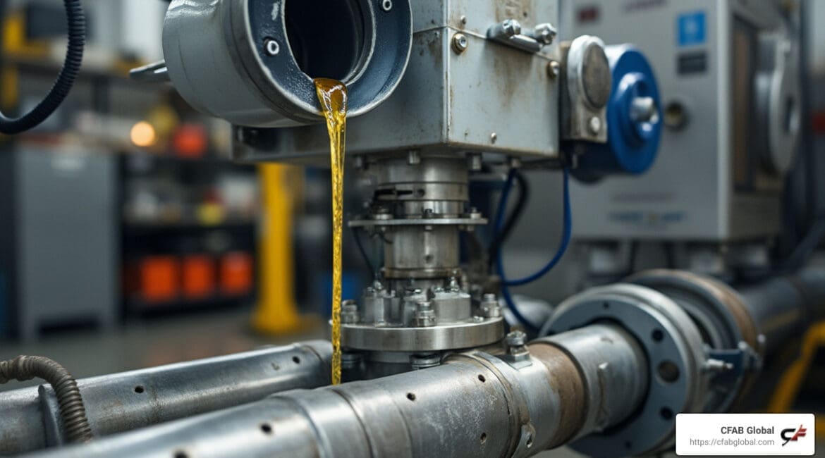 self evacuating oil drain