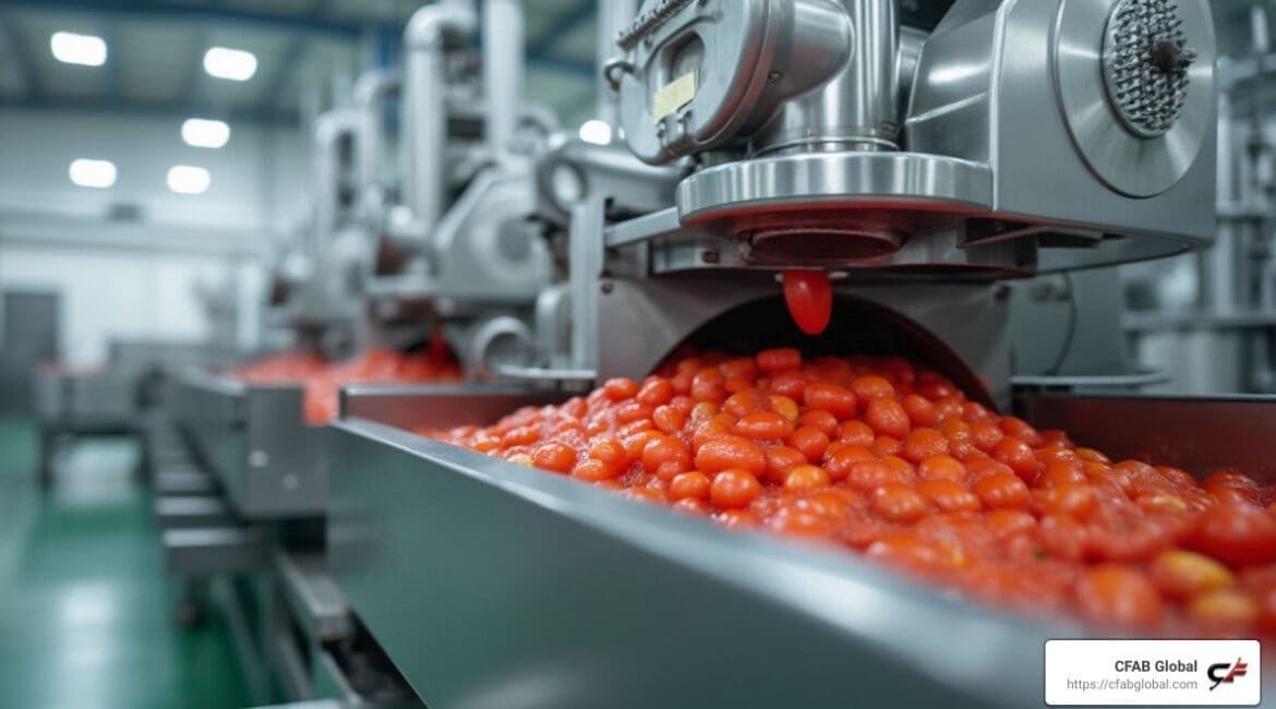 machine for tomato processing