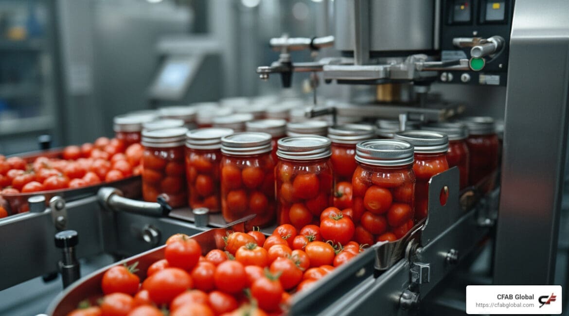 canning tomatoes machine